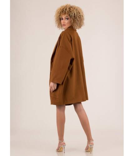 Imbracaminte femei cheapchic two peas in a pod oversized coat camel