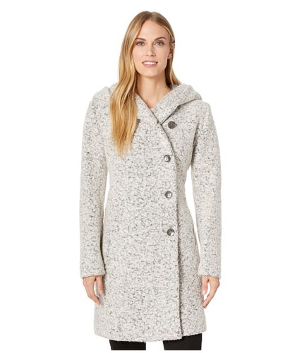 Imbracaminte femei cole haan sweater wool button front coat whitegrey