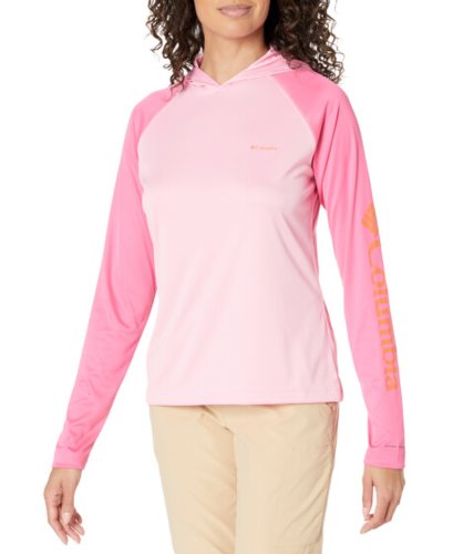 Imbracaminte femei columbia fork streamtrade long sleeve hoodie wild rosewild geraniumsunset orange logo