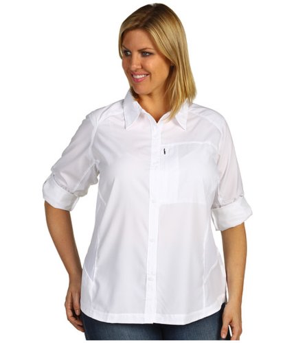 Imbracaminte femei columbia plus size silver ridgetrade ls shirt white