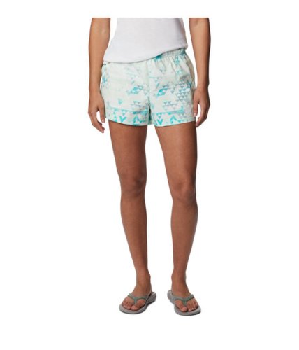 Imbracaminte femei columbia sandy rivertrade ii 3quot printed shorts bright aquadistant peaks