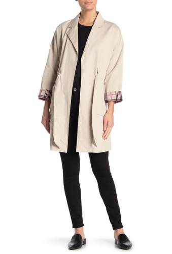 Imbracaminte femei cupcakes and cashmere easton tie front trench coat latte