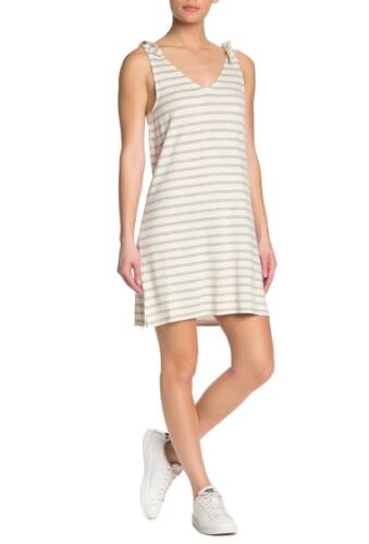 Imbracaminte femei cupcakes and cashmere french terry striped dress ivory