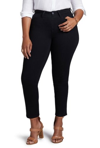 Imbracaminte femei curves 360 by nydj shape slim straight leg jeans regular plus size onyx