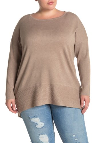 Imbracaminte femei cyrus basketweave dolman sweater plus size chestnut h