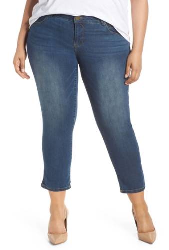 Imbracaminte femei democracy ab-solution ankle skimmer jeans plus size blue