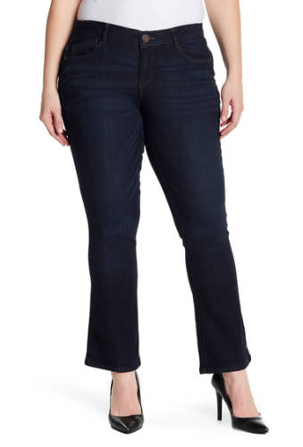 Imbracaminte femei democracy itty bitty bootcut mid-rise jeans plus size in indigo