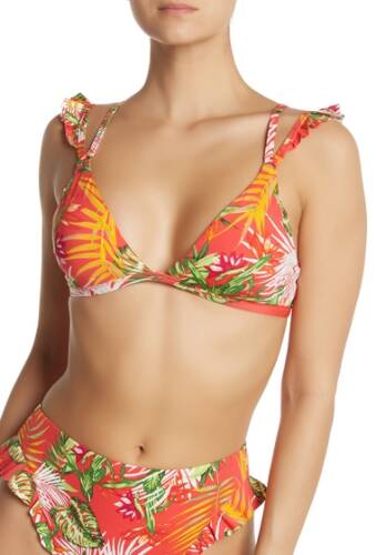 Imbracaminte femei dolce vita tropical ruffle strap bikini top cherry