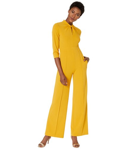 Imbracaminte femei donna morgan 34 sleeve twisted neckline crepe jumpsuit marigold