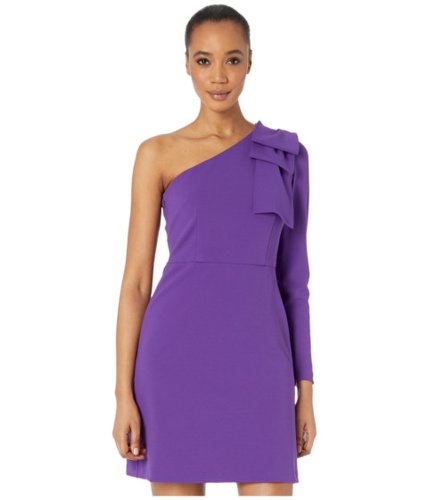 Imbracaminte femei donna morgan one shoulder stretch crepe dress with front slit bright purple