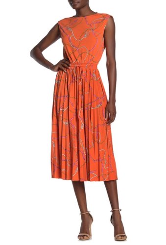 Imbracaminte femei donna morgan sleeveless printed jersey midi dress orangepink