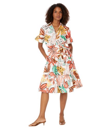 Imbracaminte femei donna morgan tiered dress with tie waist coral