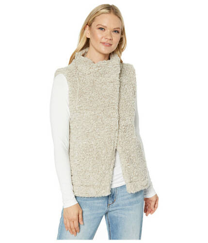 Imbracaminte femei dylan by true grit faux-shearling pile cozy vest with soft knit lining putty