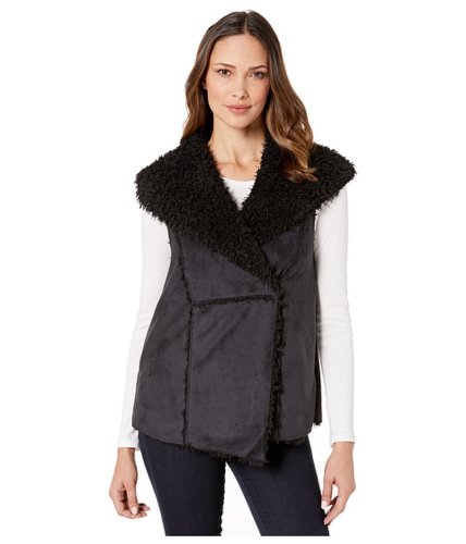 Imbracaminte femei dylan by true grit shaggy suede hook up vest vintage black