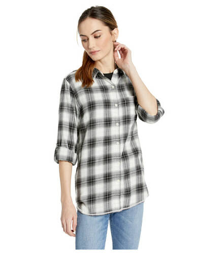Imbracaminte femei dylan by true grit soft shadow plaid one-pocket shirt charcoal