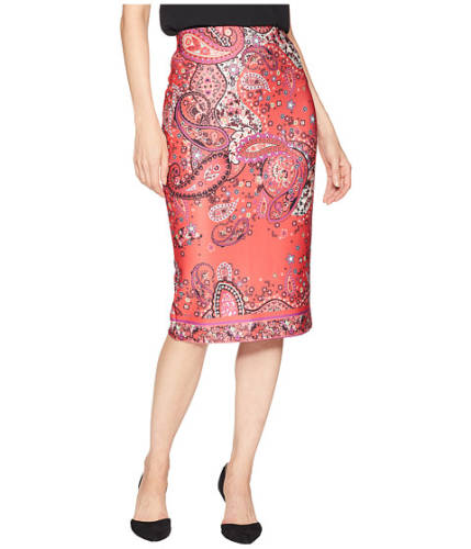 Imbracaminte femei eci printed scuba skirt redblack