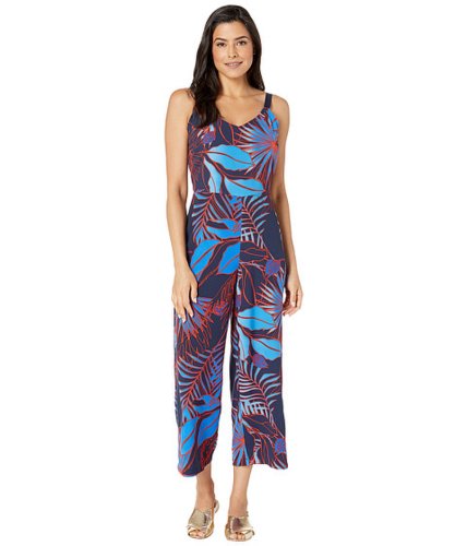 Imbracaminte femei eci tropical stretch cropped jumpsuit navy