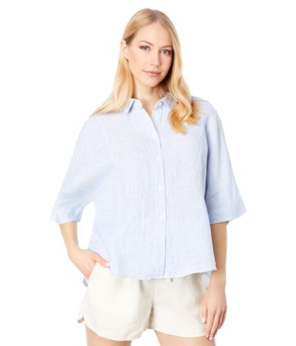 Imbracaminte femei ecoalf touralf shirt off-whiteblue stripe