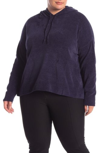 Imbracaminte femei eileen fisher organic cotton knit pullover hoodie plus size midnt
