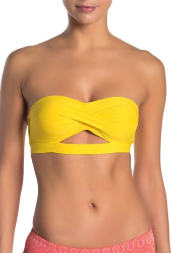 Imbracaminte femei ella moss banded bandeau bikini top yellow