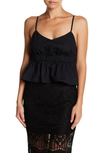 Imbracaminte femei english factory sleeveless ruffle cropped blouse jet black