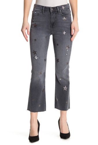 Imbracaminte femei fidelity denim hayden metallic star high rise cropped jeans alloy vtg