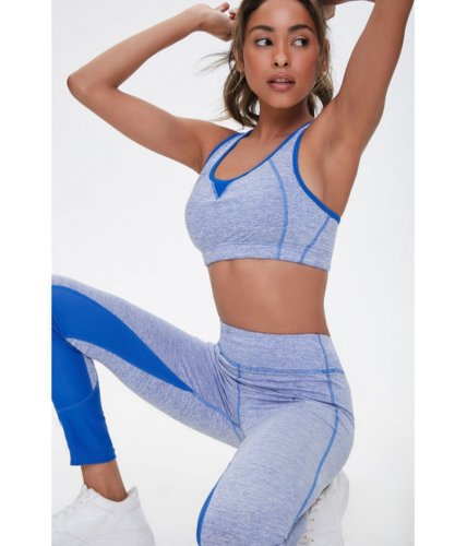 Imbracaminte femei forever21 active jersey mesh leggings bluecream