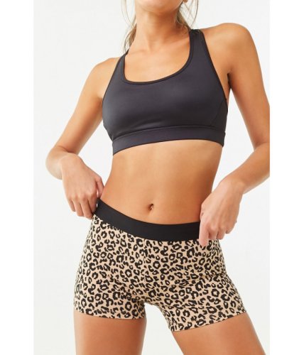 Imbracaminte femei forever21 active leopard print shorts tanblack
