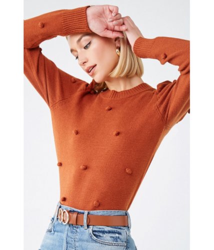 Imbracaminte femei forever21 ball knit sweater rust