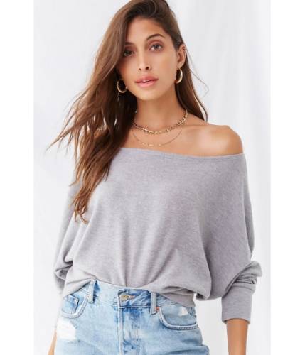 Imbracaminte femei forever21 brushed dolman top heather grey