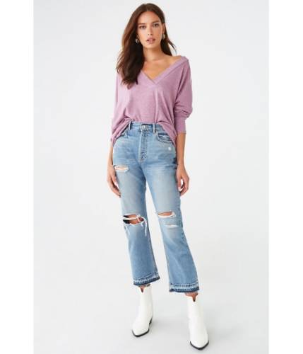 Imbracaminte femei forever21 brushed marled dolman top lilac