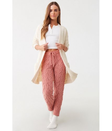 Imbracaminte femei forever21 cable knit ankle pants rose