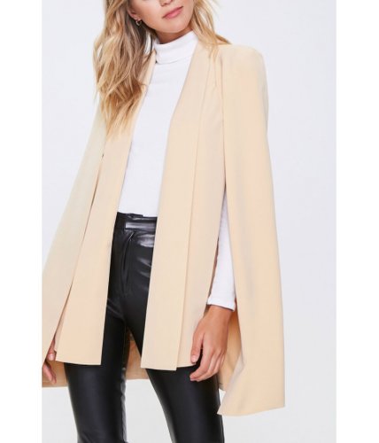 Imbracaminte femei forever21 cape open-front blazer beige
