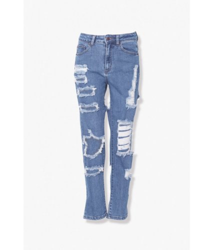 Imbracaminte femei forever21 distressed ankle jeans denim