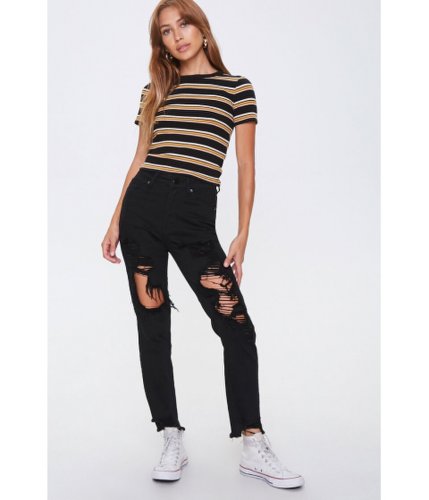 Imbracaminte femei forever21 distressed skinny ankle jeans black