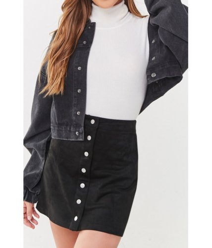 Imbracaminte femei forever21 faux suede mini skirt black