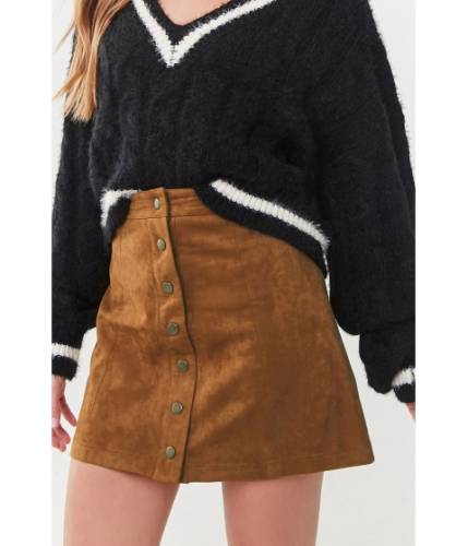 Imbracaminte femei forever21 faux suede mini skirt camel
