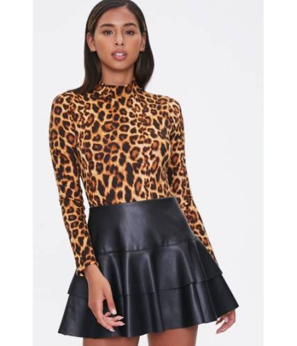 Imbracaminte femei forever21 leopard print bodysuit brownmulti
