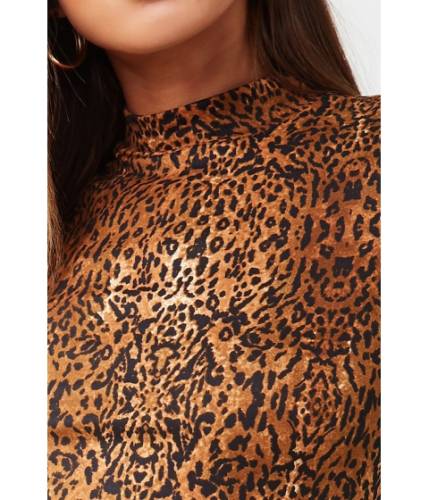 Imbracaminte femei forever21 leopard print top taupeblack