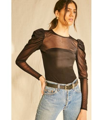 Imbracaminte femei forever21 long sleeve mesh top black