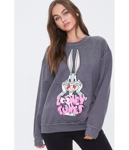 Imbracaminte femei forever21 looney tunes graphic pullover charcoalmulti