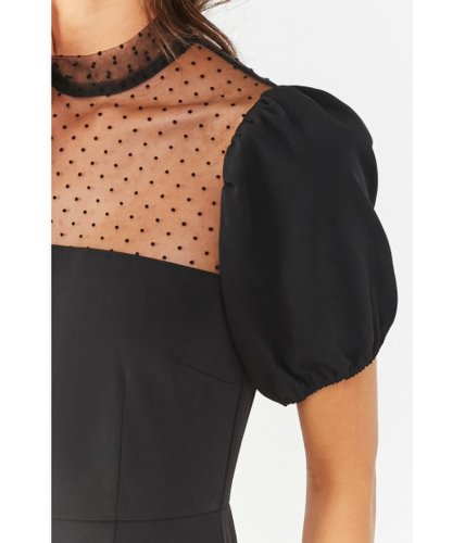 Imbracaminte femei forever21 mesh clip dot mini dress black