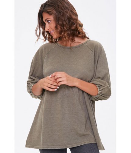 Imbracaminte femei forever21 mineral wash raglan tunic olive