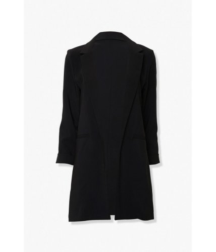 Imbracaminte femei forever21 notched open-front blazer black