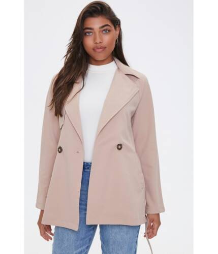 Imbracaminte femei forever21 notched trench coat taupe