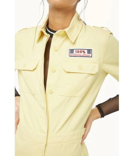 Imbracaminte femei forever21 patch graphic utility jumpsuit yellowred