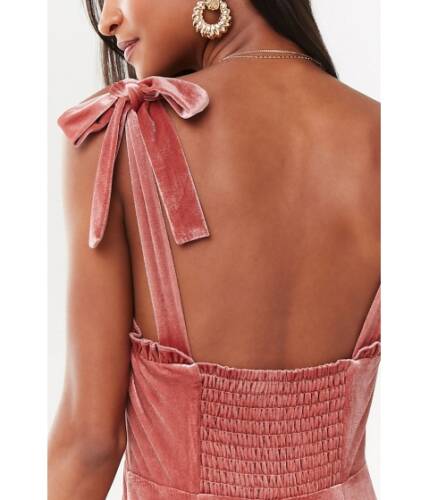 Imbracaminte femei forever21 pleated velvet mini dress rose