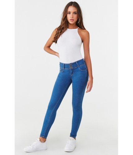 Imbracaminte femei forever21 push-up low-rise skinny jeans medium denim