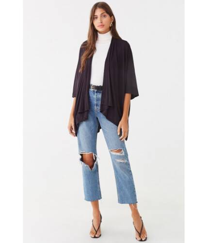 Imbracaminte femei forever21 ribbed cocoon cardigan black