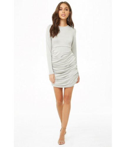 Imbracaminte femei forever21 ruched bodycon mini dress silver